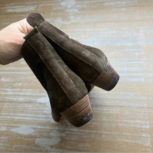 Isabel Marant Suede Ankle Boots Brown Boho Western Preppy Womens 7 - Picture 5 of 11